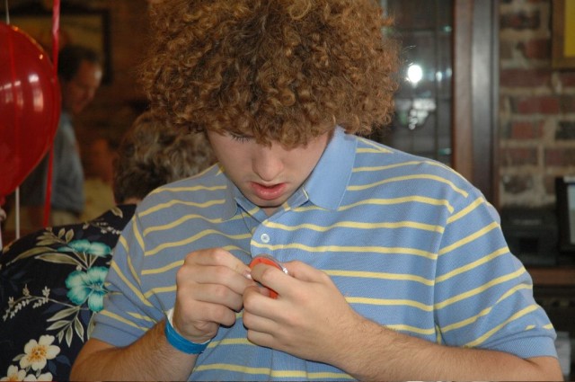 Putting on the Name tag