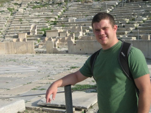Brad on the south side of the Acropolis