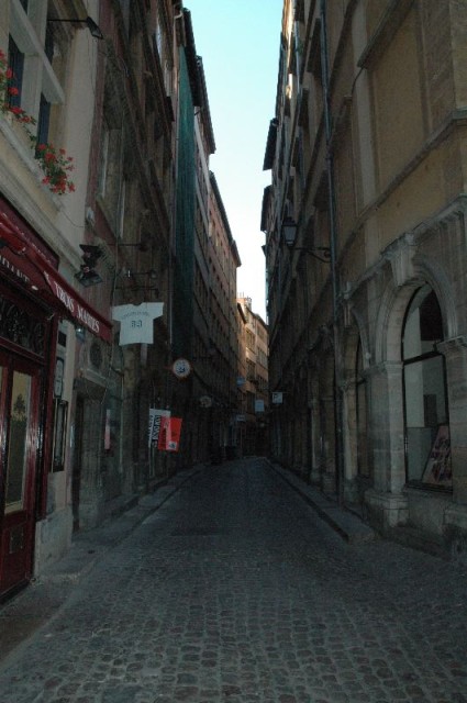 Street next to Felipe's Lyon apartment