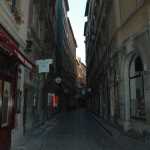 Street next to Felipe's Lyon apartment