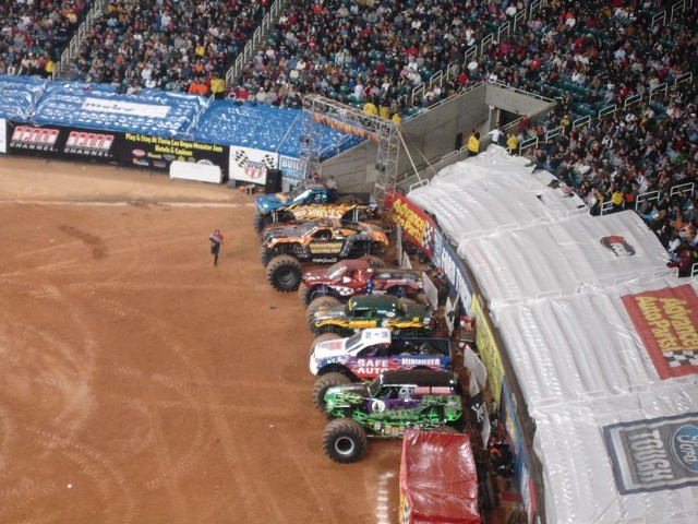 lined up ready to go