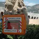 Defibrillateur at the top of the climb to Monaco Palace
