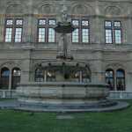 fountain outside of opera