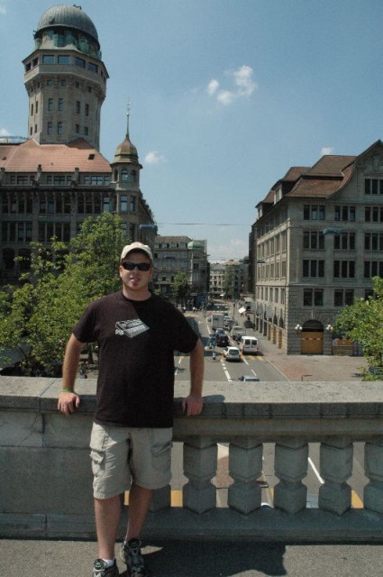 On a bridge in Zurich