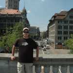 On a bridge in Zurich